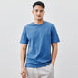 Solid Color Heavy Cotton Crew Neck Short Sleeve T-Shirt