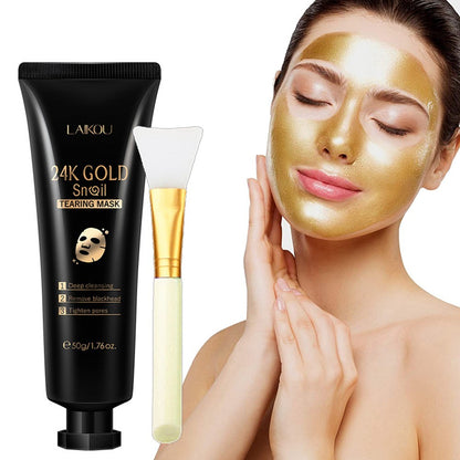 Gold Leaf Care Snail Tear Away Moisturizing Mask