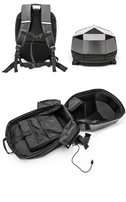 Luminous and waterproof motorcycle helmet backpack