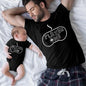 Father And Son Cotton T-shirt Console Game Short Sleeve T-shirt