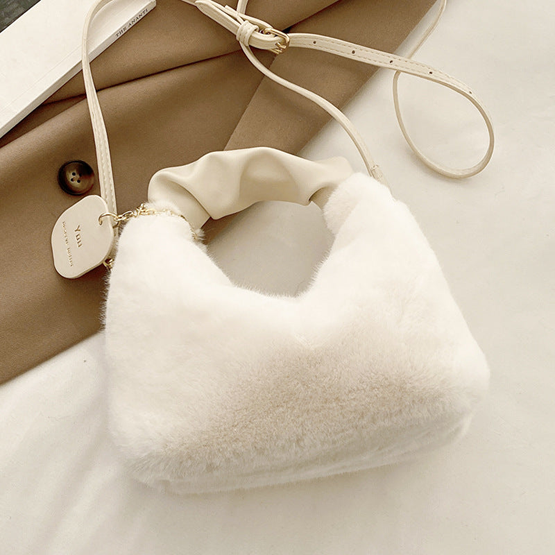 Plush winter tote bag