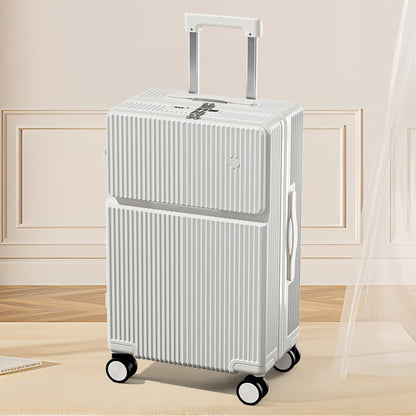 Multifunctional suitcase with half front opening