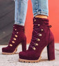 High Heels Round Toe Boots