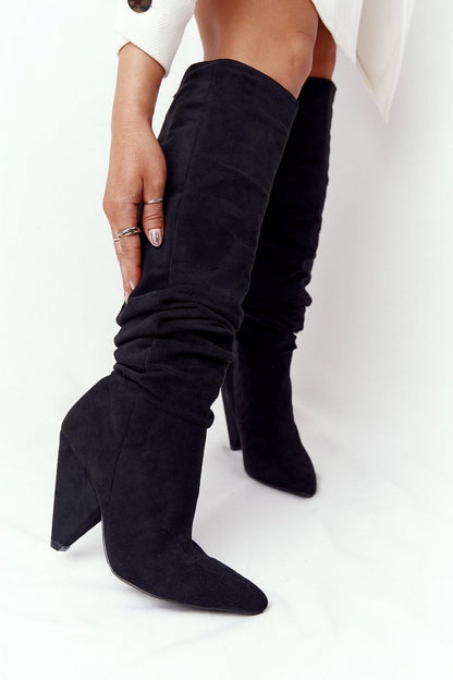 Soft eco-suede heeled boots model 190214 Step in style