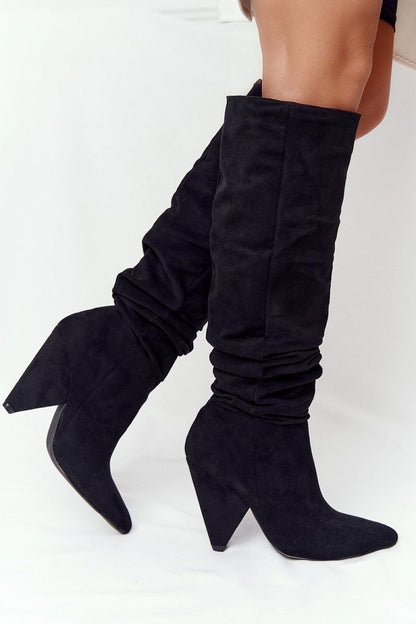 Soft eco-suede heeled boots model 190214 Step in style