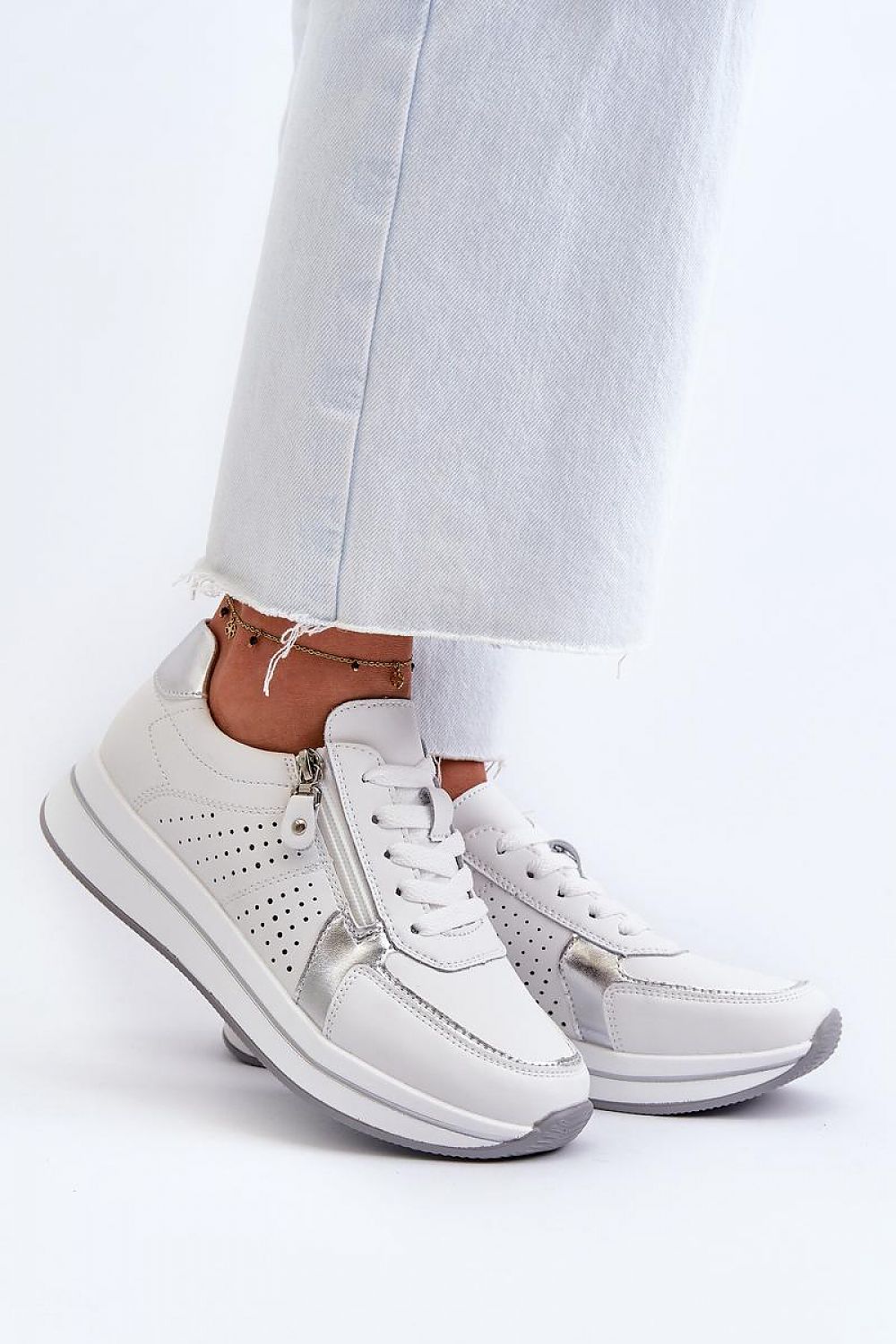 Natural leather sneakers model 196355 Step in style