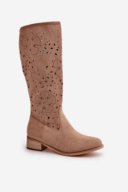 Openwork eco-suede boots model 199136 Step in style