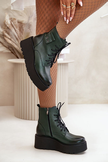 Natural leather cothurn ankle boots model 199273 Step in style