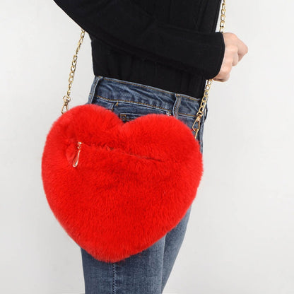 Love Plush Chain Shoulder Bags